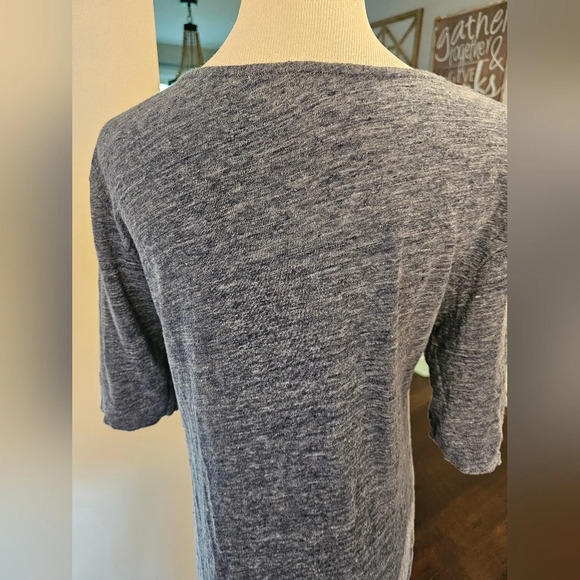 Anthropologie 34°N 118W° •Size Small• Benna Maxi Dress 100% Linen Blue Space Die - Picture 10 of 12